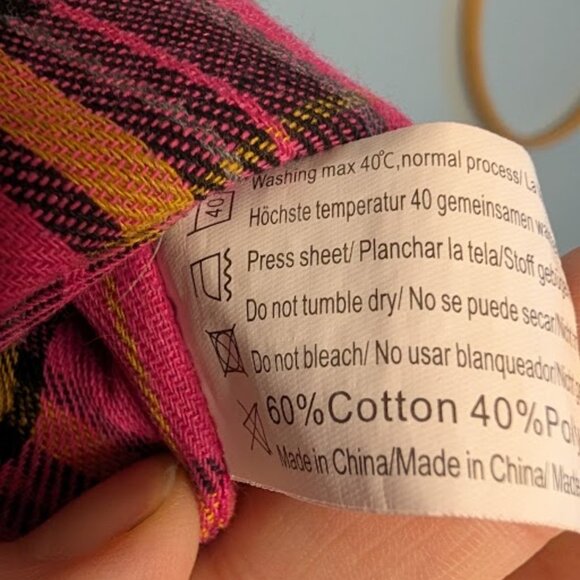 Fuschia Flannel Shirt Size 26w - Picture 4 of 4